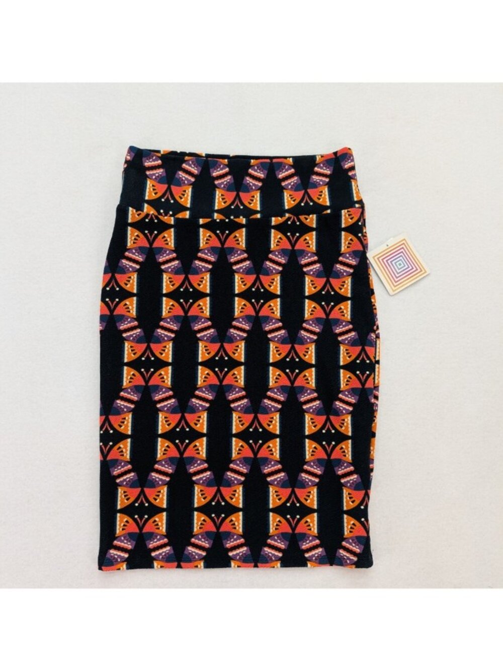 LuLaRoe Women's Skirt Size M Cassie Butterfly Print Pencil Bodycon Stretch NEW